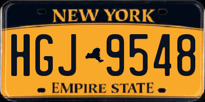 NY license plate HGJ9548