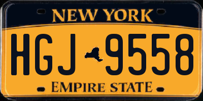NY license plate HGJ9558