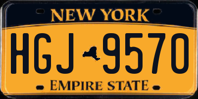NY license plate HGJ9570
