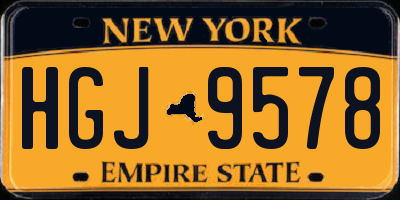 NY license plate HGJ9578