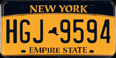 NY license plate HGJ9594