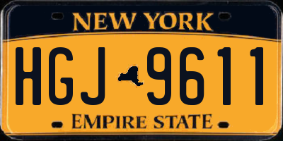 NY license plate HGJ9611