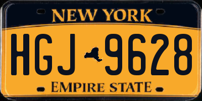 NY license plate HGJ9628