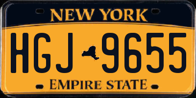 NY license plate HGJ9655
