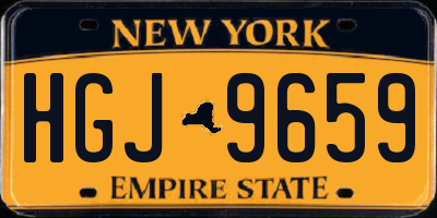 NY license plate HGJ9659