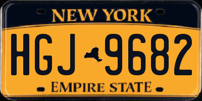 NY license plate HGJ9682