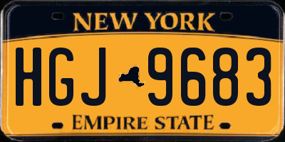 NY license plate HGJ9683
