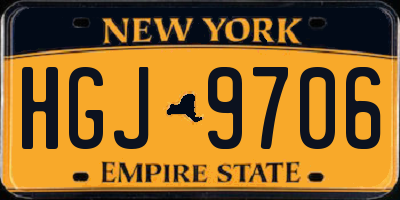 NY license plate HGJ9706