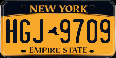 NY license plate HGJ9709