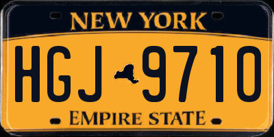 NY license plate HGJ9710