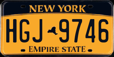 NY license plate HGJ9746