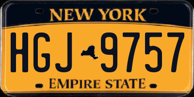 NY license plate HGJ9757