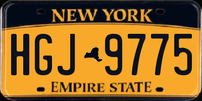 NY license plate HGJ9775