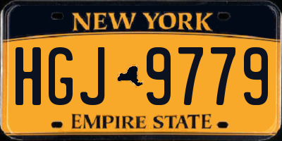 NY license plate HGJ9779