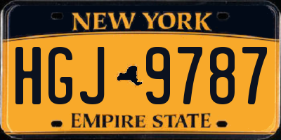 NY license plate HGJ9787