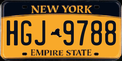 NY license plate HGJ9788