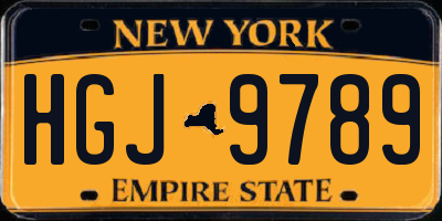 NY license plate HGJ9789