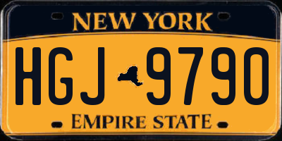 NY license plate HGJ9790