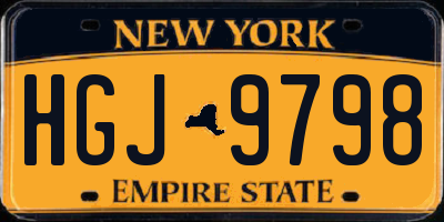NY license plate HGJ9798