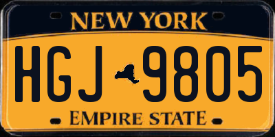 NY license plate HGJ9805