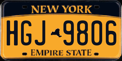 NY license plate HGJ9806