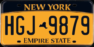 NY license plate HGJ9879