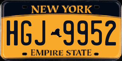 NY license plate HGJ9952