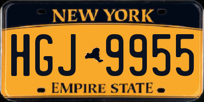 NY license plate HGJ9955