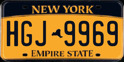 NY license plate HGJ9969