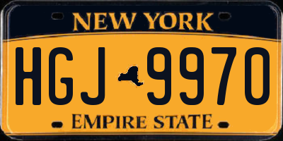 NY license plate HGJ9970