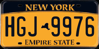 NY license plate HGJ9976