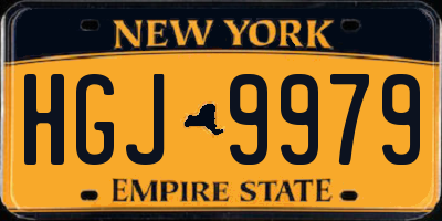 NY license plate HGJ9979