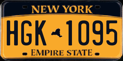 NY license plate HGK1095