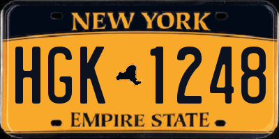 NY license plate HGK1248