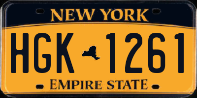 NY license plate HGK1261