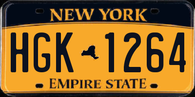 NY license plate HGK1264