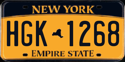 NY license plate HGK1268