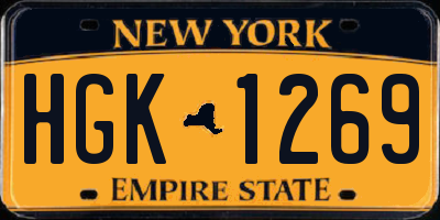 NY license plate HGK1269