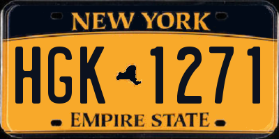 NY license plate HGK1271
