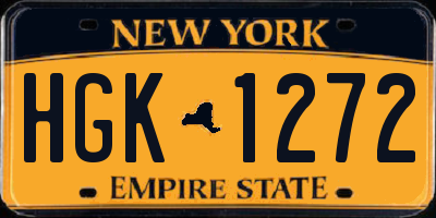 NY license plate HGK1272