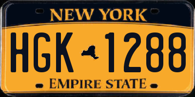 NY license plate HGK1288