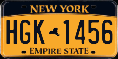 NY license plate HGK1456