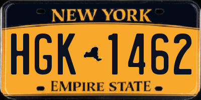 NY license plate HGK1462