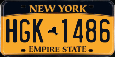 NY license plate HGK1486