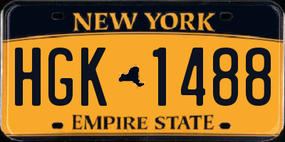 NY license plate HGK1488