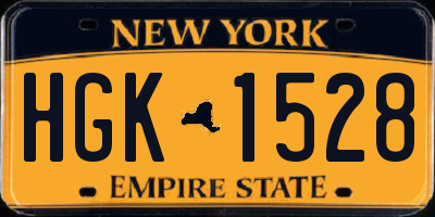 NY license plate HGK1528