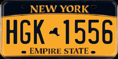 NY license plate HGK1556