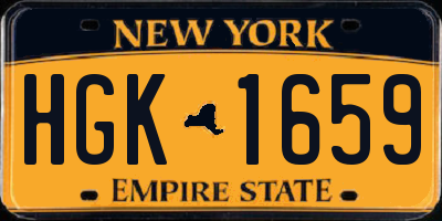 NY license plate HGK1659