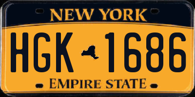 NY license plate HGK1686