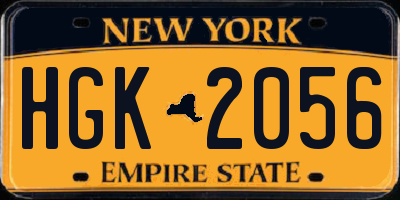 NY license plate HGK2056